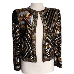 American Vintage Black, Gold & Silver Sequin Jacket